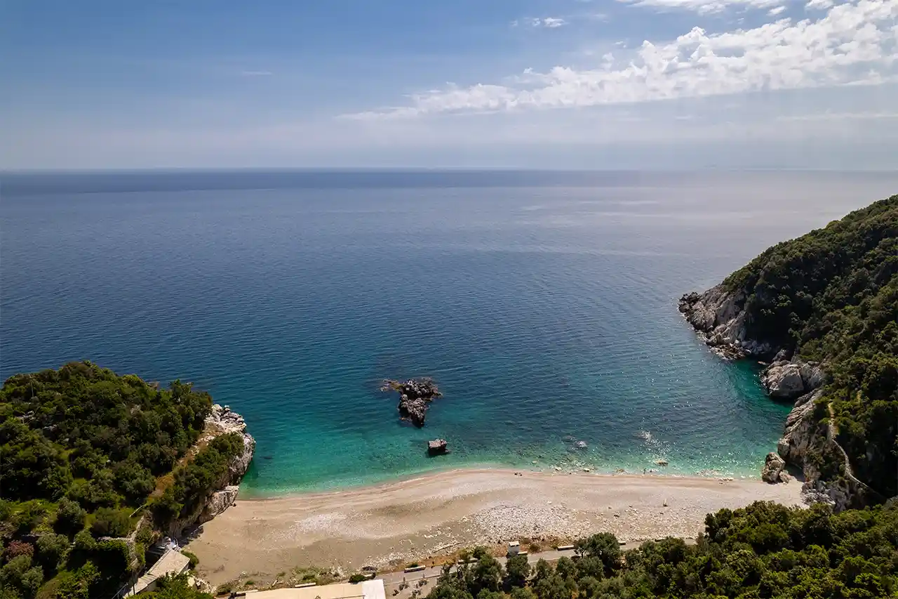Damouchari Beach, aerial view Damouchari Beach